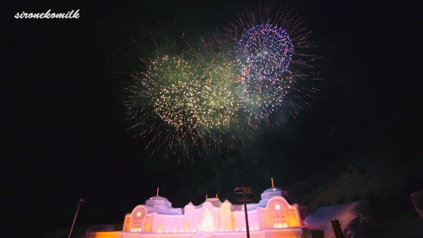 Tadami Snow Festival Fireworks Show 2015 | Tadami, Fukushima Japan