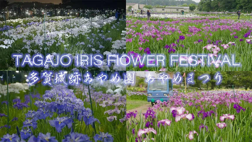 Iris Flower Garden in Tagajō Castle ruins | Tagajo, Miyagi Japan