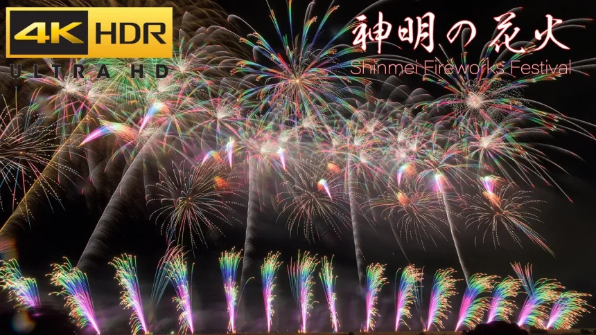 4K HDR Japanese Great Fireworks Festival 2023 | Shinmei no Hanabi | Ichikawamisato, Yamanashi Japan
