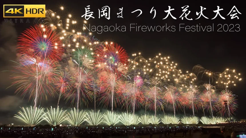 4K HDR Japan Great Fireworks Festival 2023 | Nagaoka Hanabi | Nagaoka, Niigata Japan