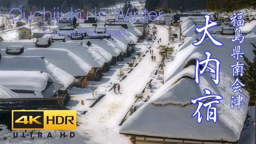 4K HDR | Japan Samurai Village in Winter - Ouchijuku Travel (Minamiaizu Fukushima)